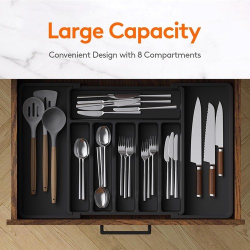 Cutlery tray expandable drawer - tray,
