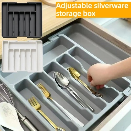 Extendable cutlery tray - extendable,