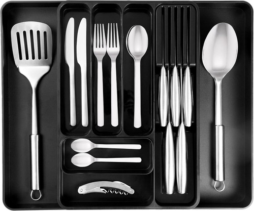 Adjustable utensil tray - adjustable,