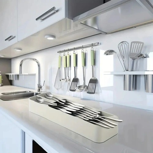 Cutlery drawer organizer - organizer, tray
